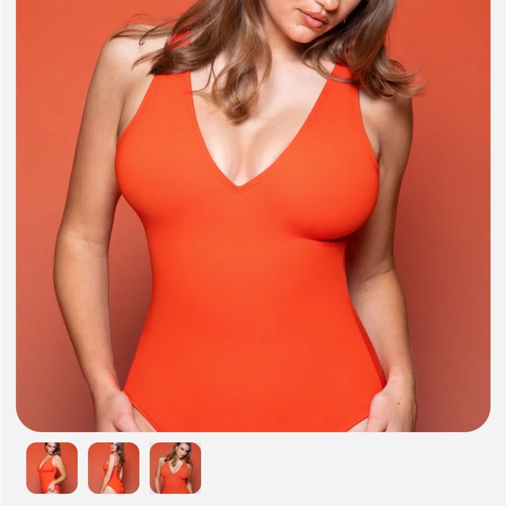 COPY - Women's TA3 Plungey Swimsuit Orange like new